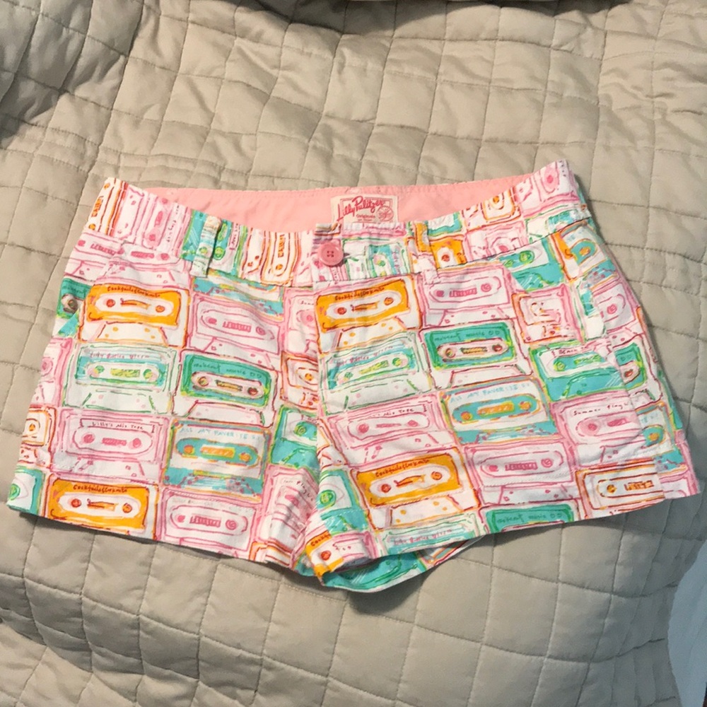 Lilly Pulitzer Walsh Shorts 4 Summer Mix Tape EUC